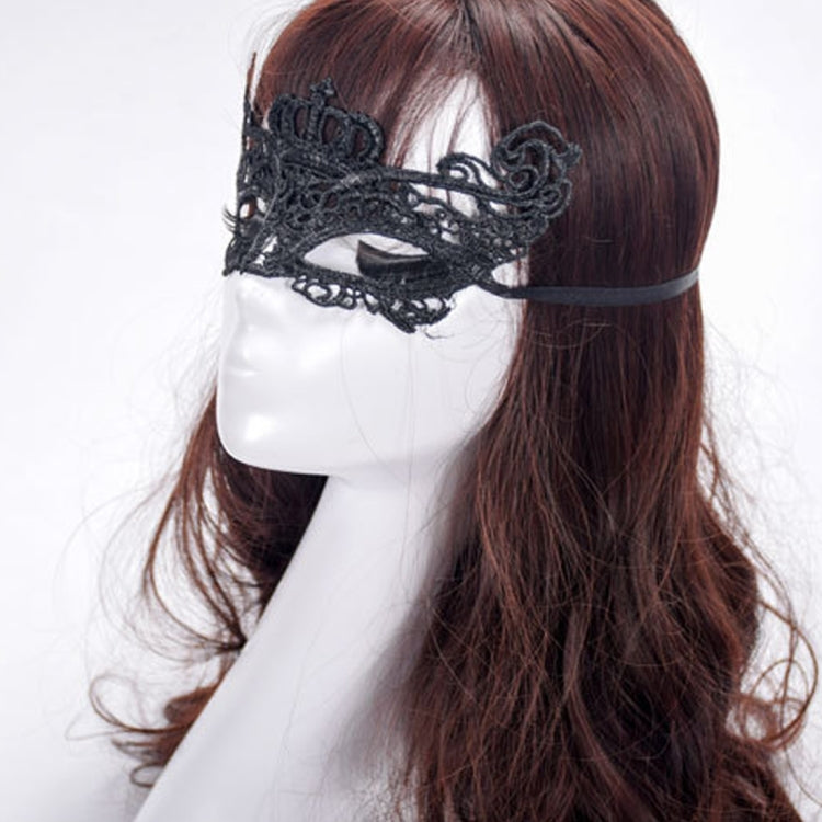 Maschera di corona di pizzo da donna sexy da ballo in maschera di Halloween, Crown