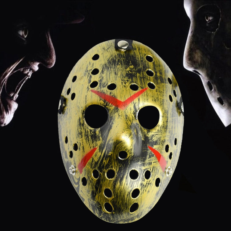 Maschera di Jason addensata fresca per la festa di Halloween, Fluorescent Green, Gold, Red + White, Silver, White, Red + Yellow