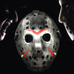 Maschera di Jason addensata fresca per la festa di Halloween, Fluorescent Green, Gold, Red + White, Silver, White, Red + Yellow