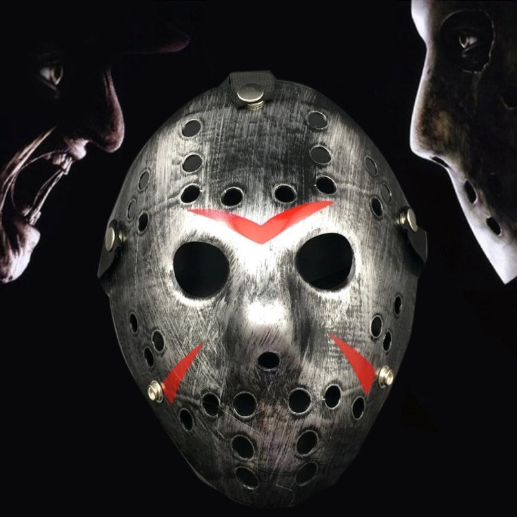Maschera di Jason addensata fresca per la festa di Halloween, Fluorescent Green, Gold, Red + White, Silver, White, Red + Yellow