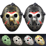 Maschera di Jason addensata fresca per la festa di Halloween, Fluorescent Green, Gold, Red + White, Silver, White, Red + Yellow