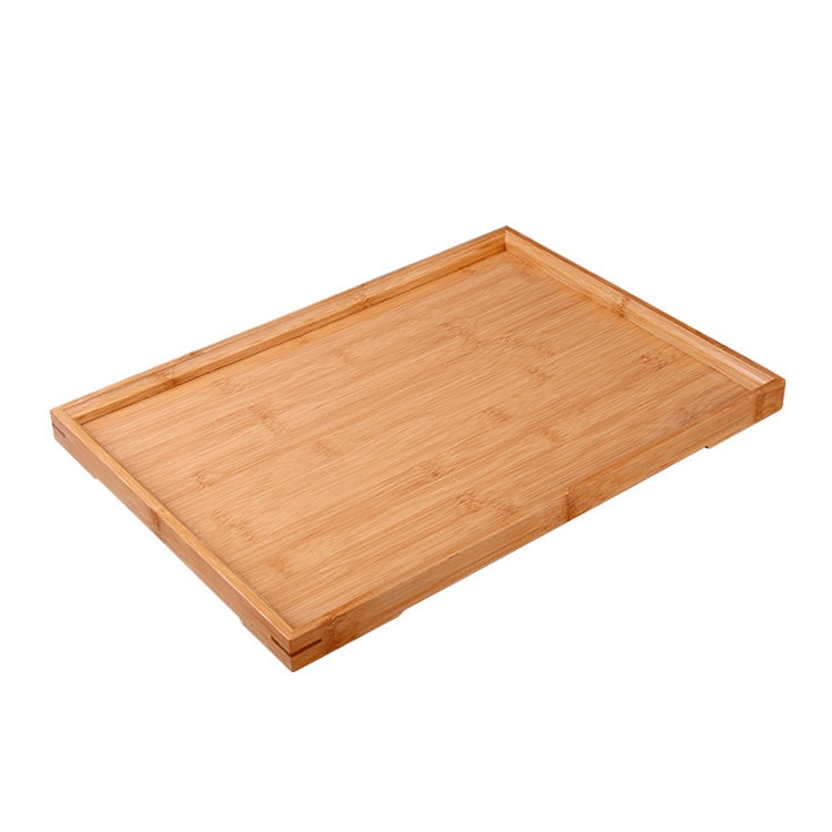 Tavolino da tè con vassoio da tè in bambù ad angolo retto, dimensioni: 41x29 cm, Size: 41x29cm