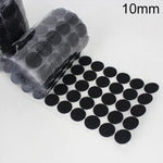 1000 pz. Gancio adesivo rotondo in nylon da 10 mm e chiusura ad anello, 10mm (Black), 10mm (White)