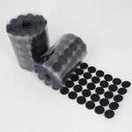 1000 pz. Gancio adesivo rotondo in nylon da 10 mm e chiusura ad anello, 10mm (Black), 10mm (White)