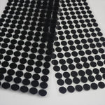 1000 pz. Gancio adesivo rotondo in nylon da 10 mm e chiusura ad anello, 10mm (Black), 10mm (White)