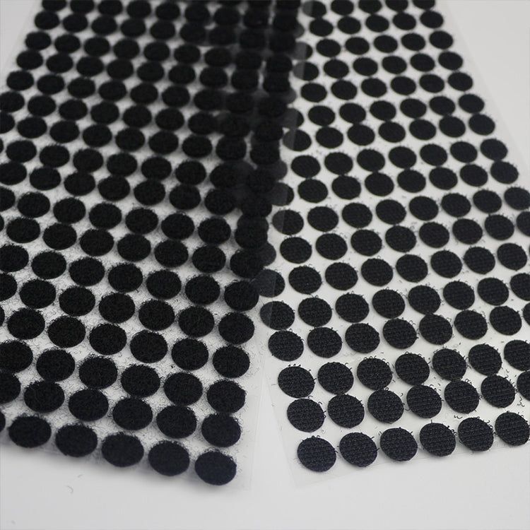 1000 pz. Gancio adesivo rotondo in nylon da 10 mm e chiusura ad anello, 10mm (Black), 10mm (White)
