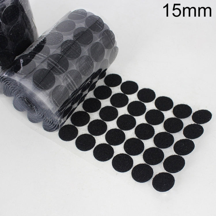 1.000 chiusure a strappo adesive in nylon rotonde da 16 mm, 1000 pezzi, 15mm (Black), 15mm (White)