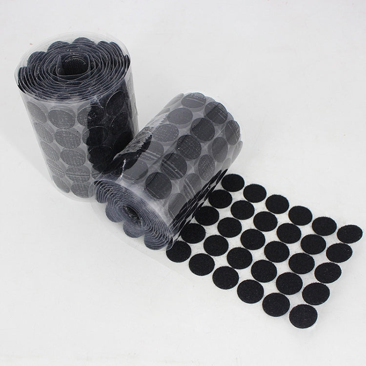 1.000 chiusure a strappo adesive in nylon rotonde da 16 mm, 1000 pezzi, 15mm (Black), 15mm (White)