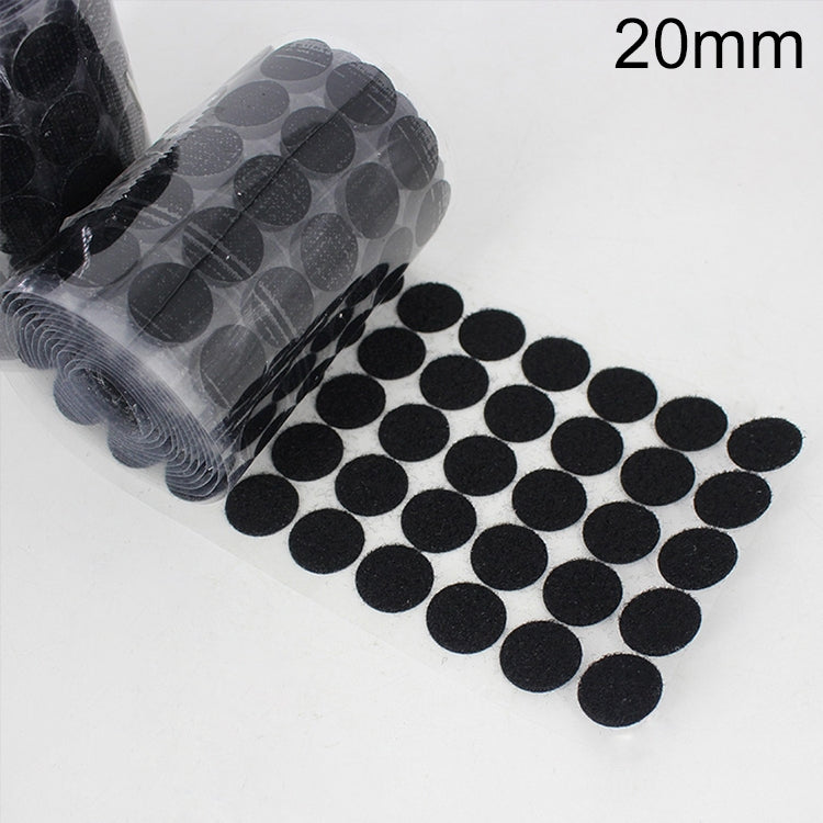 1000 pz. Gancio adesivo rotondo in nylon da 20 mm e chiusura ad anello, 20mm (Black), 20mm (White)