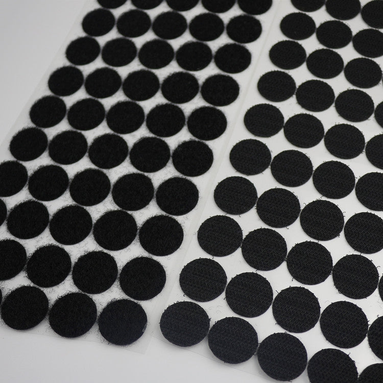 1000 pz. Gancio adesivo rotondo in nylon da 20 mm e chiusura ad anello, 20mm (Black), 20mm (White)