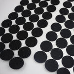 Adesivi in nylon rotondi da 25 mm neri e bianchi