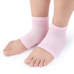 5 paia di gel di poliestere-cotone anti-piede tallone screpolature secche calzini idratanti manica protettiva, consegna colore casuale, Polyester-cotton Socks