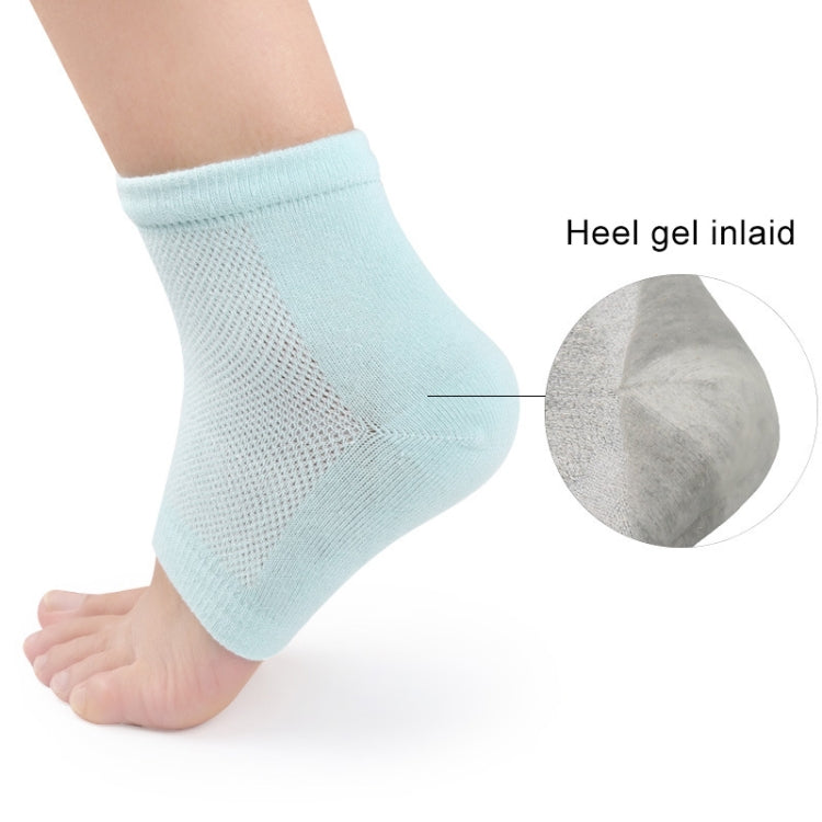 5 paia di gel di poliestere-cotone anti-piede tallone screpolature secche calzini idratanti manica protettiva, consegna colore casuale, Polyester-cotton Socks