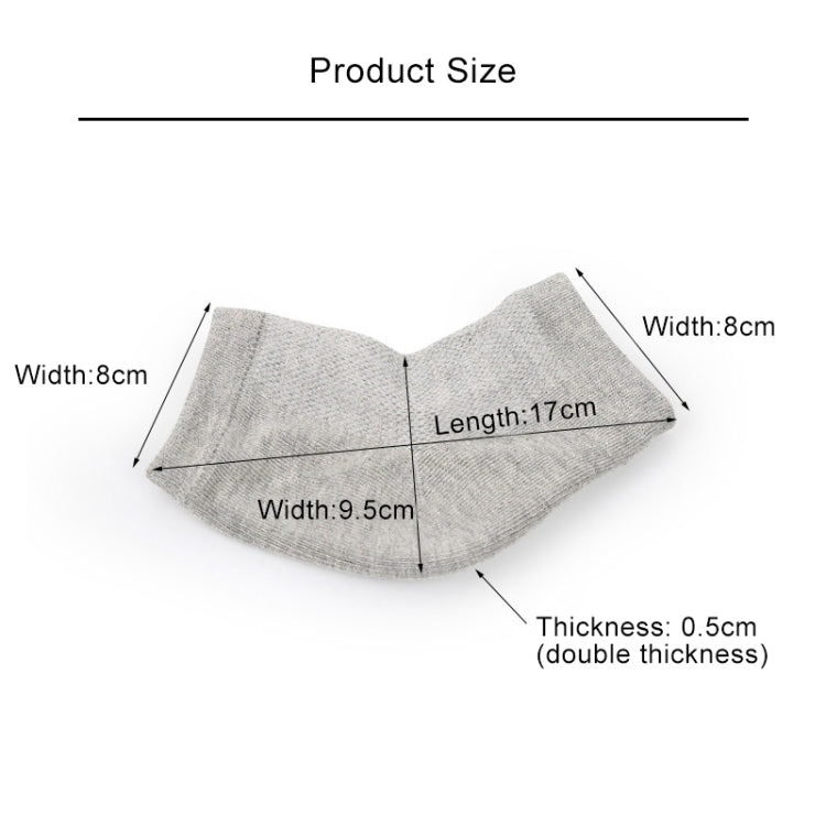 5 paia di gel di poliestere-cotone anti-piede tallone screpolature secche calzini idratanti manica protettiva, consegna colore casuale, Polyester-cotton Socks