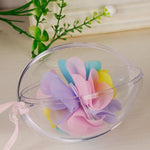 6 pezzi di plastica trasparente ellissoidale cavo decorazioni di nozze di Pasqua Natale, 6 PCS