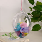 6 pezzi di plastica trasparente ellissoidale cavo decorazioni di nozze di Pasqua Natale, 6 PCS