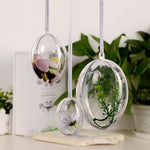6 pezzi di plastica trasparente ellissoidale cavo decorazioni di nozze di Pasqua Natale, 6 PCS