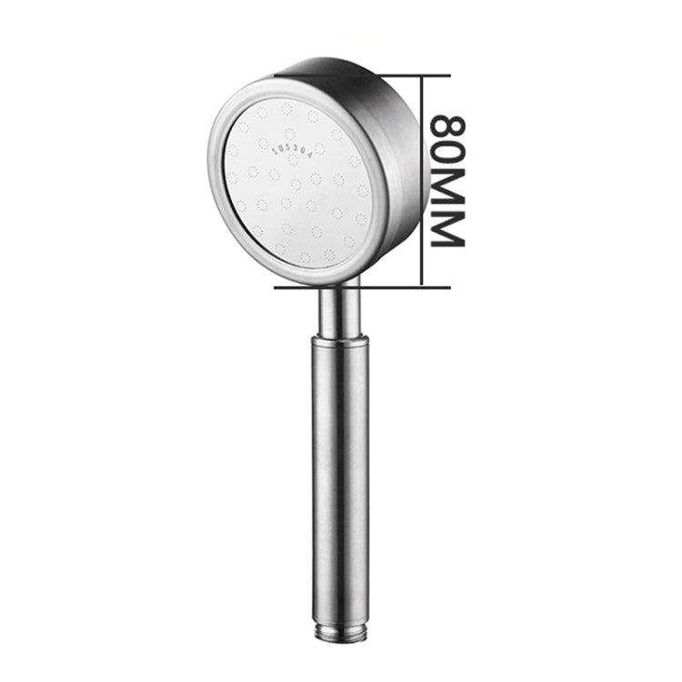 Soffione doccia pressurizzato rotondo in acciaio inossidabile 304 rimovibile e lavabile, dimensioni: 80 mm, Pattern F