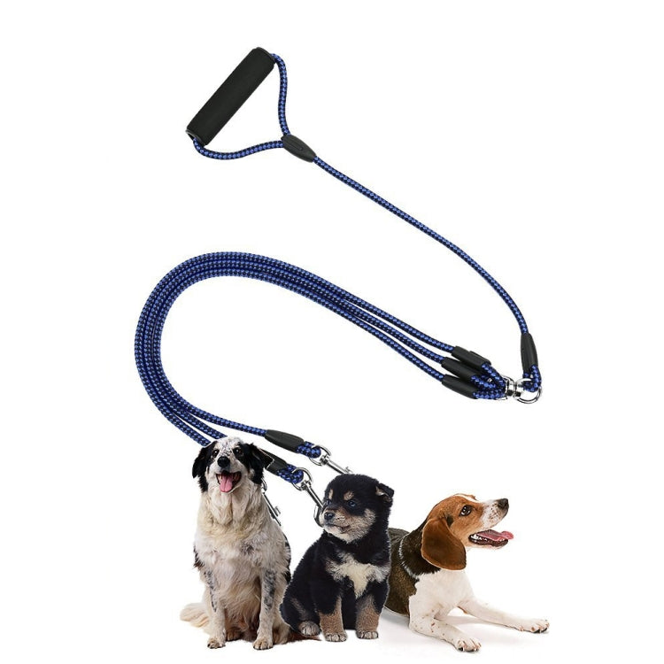 Guinzagli da passeggio per animali domestici con corda da trazione 3 in 1 in nylon per cani da compagnia, lunghezza: 124 cm, 3 in 1 Traction 124cm Blue, 3 in 1 Traction  124cm Magenta