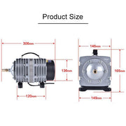 ACO-012A 390W 158L/Min Compressore Elettromagnetico per Pompa di Aria per Frutti di Mare Acquario per Aumentare il Divisore del Flusso d'Aria di Ossigeno, Spina USA, ACO-012A