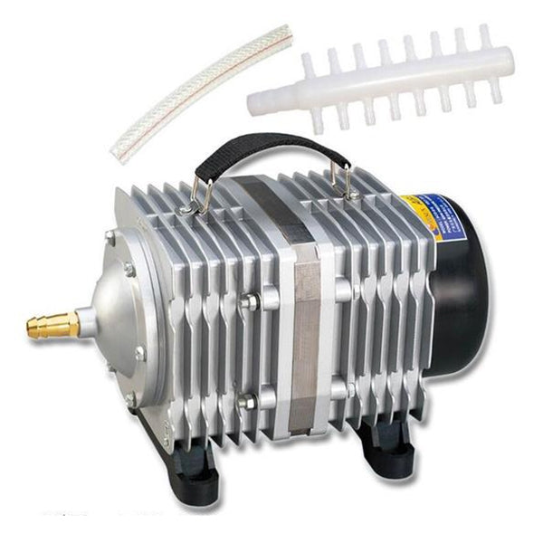 ACO-018 420W 195L/Min Pompa d'Aria Elettromagnetica Compressore per Frutti di Mare Acquario Aumenta il Divisore del Flusso d'Aria di Ossigeno, Spina USA, ACO-018