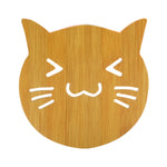 5 pezzi di tavolo da cucina simpatico cartone animato per proteggere il sottobicchiere isolante termico in legno, consegna in stile casuale, Table Mats 2