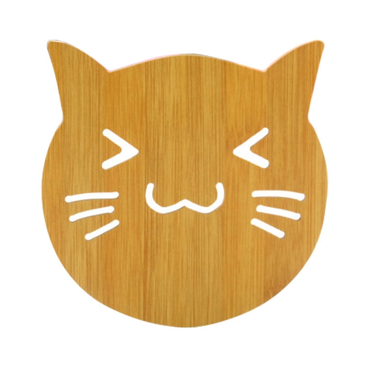 5 pezzi di tavolo da cucina simpatico cartone animato per proteggere il sottobicchiere isolante termico in legno, consegna in stile casuale, Table Mats 2