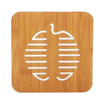 5 pezzi di tavolo da cucina simpatico cartone animato per proteggere il sottobicchiere isolante termico in legno, consegna in stile casuale, Table Mats 2