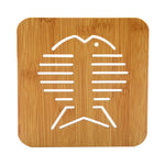 5 pezzi di tavolo da cucina simpatico cartone animato per proteggere il sottobicchiere isolante termico in legno, consegna in stile casuale, Table Mats 2