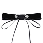 Collana girocollo in velluto di lega cava con colletto a scatto alla moda europea e americana da 2 pezzi, consegna colore casuale, TERQ02