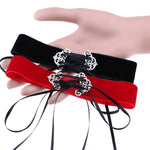 Collana girocollo in velluto di lega cava con colletto a scatto alla moda europea e americana da 2 pezzi, consegna colore casuale, TERQ02