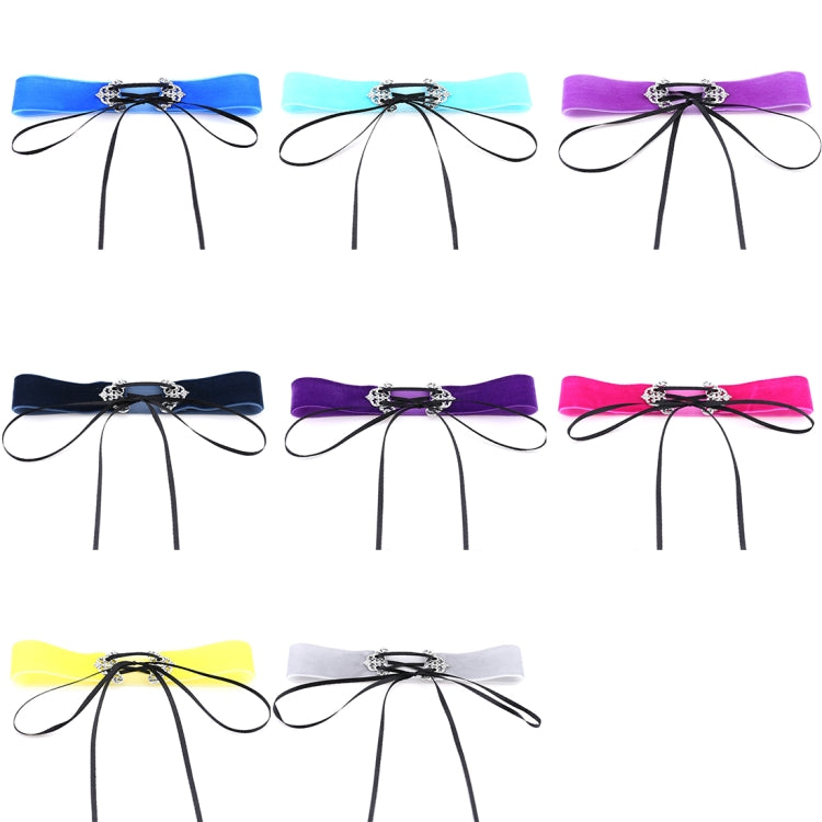 Collana girocollo in velluto di lega cava con colletto a scatto alla moda europea e americana da 2 pezzi, consegna colore casuale, TERQ02