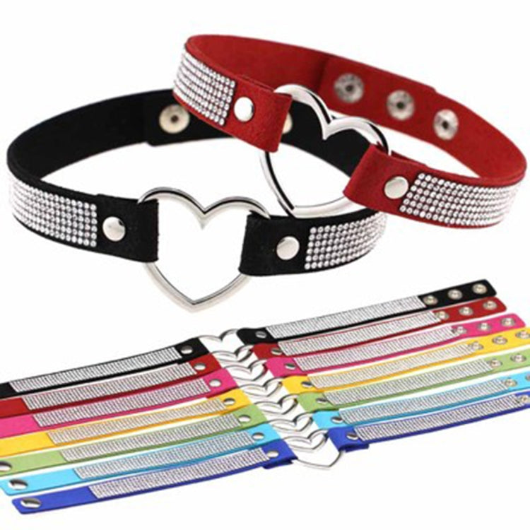Collana girocollo femminile alla moda con colletto punk a forma di cuore con strass giapponesi Harajuku, consegna casuale dei colori, TXXQ03