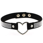 Collana girocollo femminile alla moda con colletto punk a forma di cuore con strass giapponesi Harajuku, consegna casuale dei colori, TXXQ03