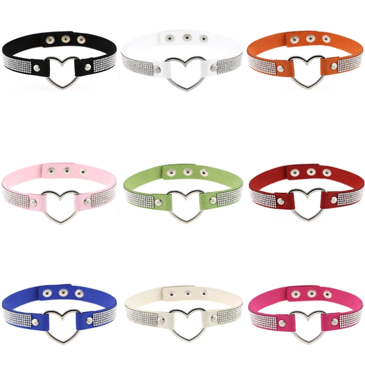Collana girocollo femminile alla moda con colletto punk a forma di cuore con strass giapponesi Harajuku, consegna casuale dei colori, TXXQ03