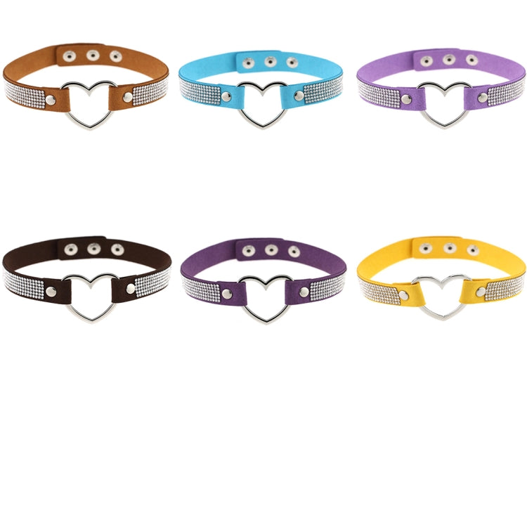 Collana girocollo femminile alla moda con colletto punk a forma di cuore con strass giapponesi Harajuku, consegna casuale dei colori, TXXQ03