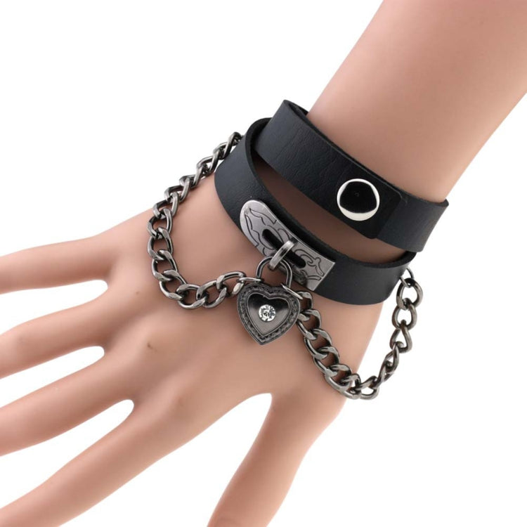 Bracciale girocollo in pelle con colletto in pelle punk Harajuku europeo e americano a forma di cuore, consegna casuale di colori, TXXQ05
