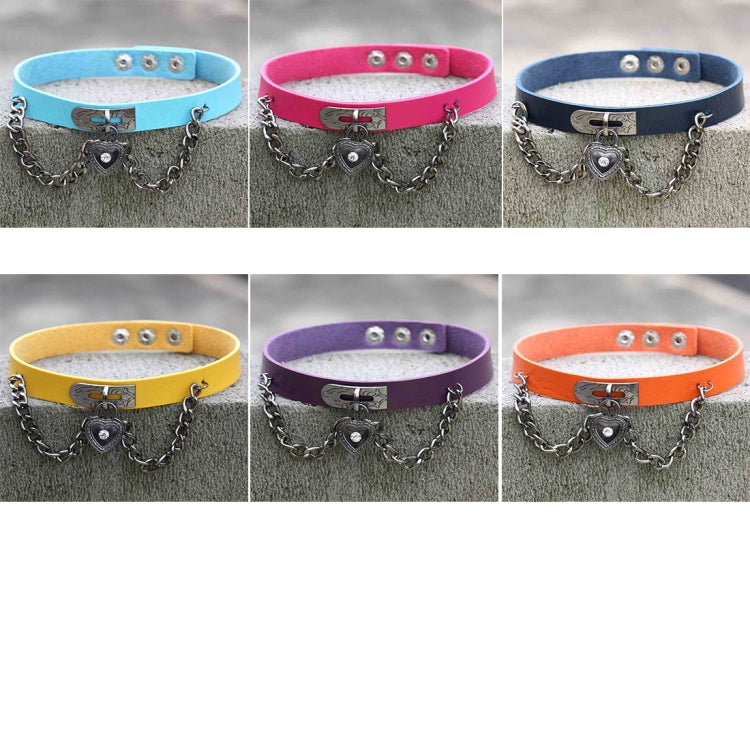 Bracciale girocollo in pelle con colletto in pelle punk Harajuku europeo e americano a forma di cuore, consegna casuale di colori, TXXQ05