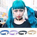 3 pezzi Bracciale con collare in pelle da discoteca rotondo punk alla moda giapponese Harajuku, consegna colore casuale, YXQ