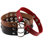 3 pezzi Bracciale con collare in pelle da discoteca rotondo punk alla moda giapponese Harajuku, consegna colore casuale, YXQ