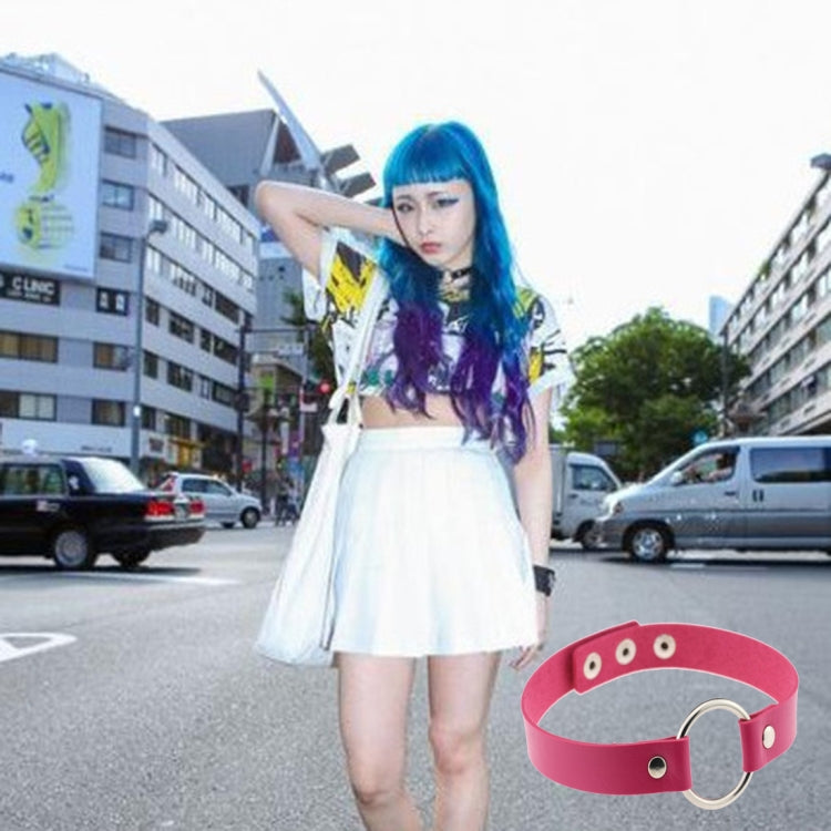 3 pezzi Bracciale con collare in pelle da discoteca rotondo punk alla moda giapponese Harajuku, consegna colore casuale, YXQ