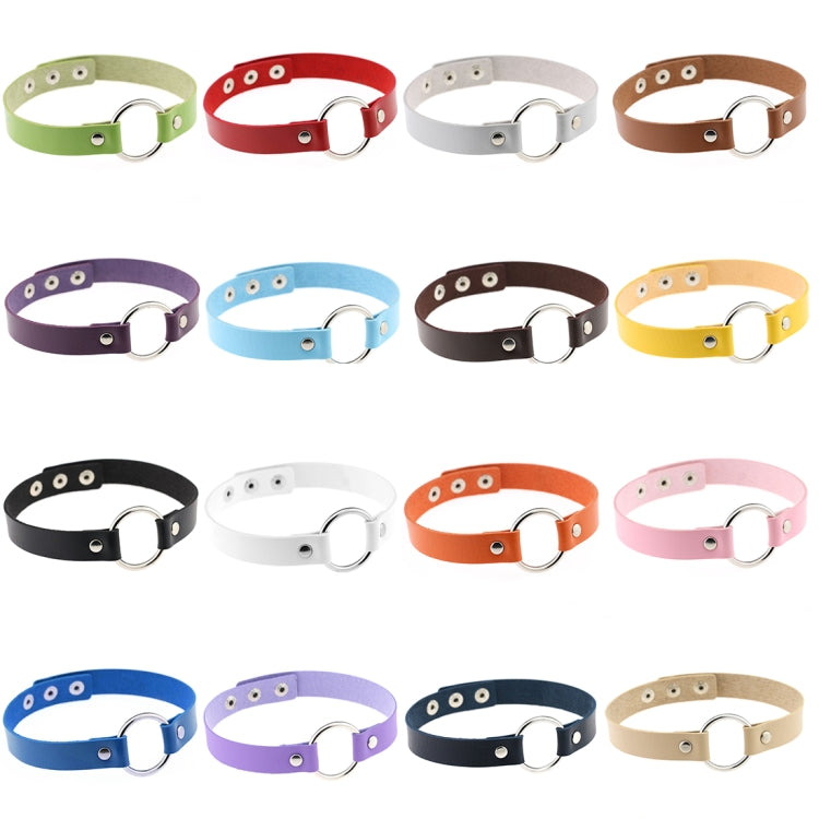 3 pezzi Bracciale con collare in pelle da discoteca rotondo punk alla moda giapponese Harajuku, consegna colore casuale, YXQ