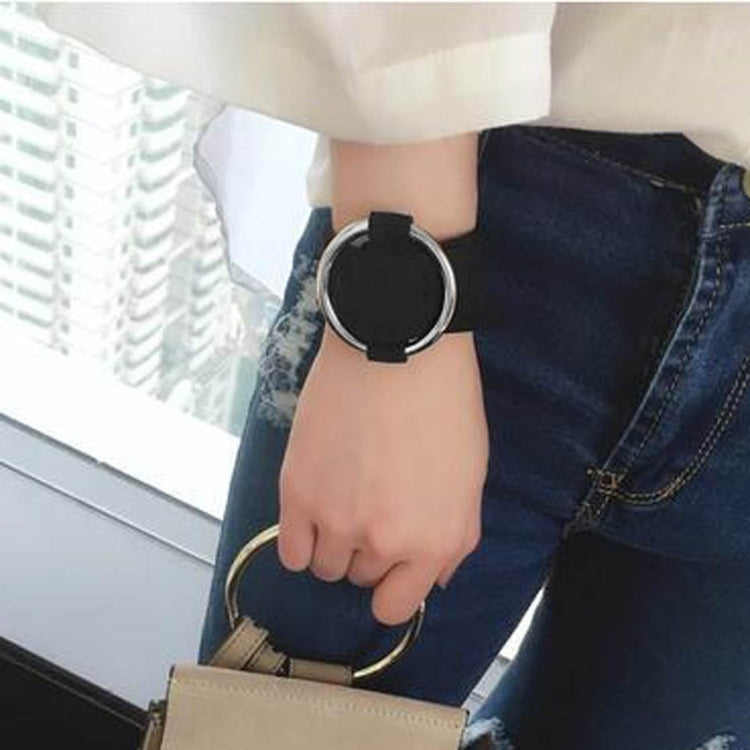 2 pezzi di braccialetti rotondi semplici europei e americani in velluto, braccialetti in metallo alla moda, consegna colore casuale