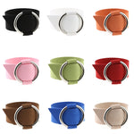2 pezzi di braccialetti rotondi semplici europei e americani in velluto, braccialetti in metallo alla moda, consegna colore casuale