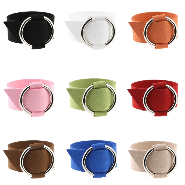 2 pezzi di braccialetti rotondi semplici europei e americani in velluto, braccialetti in metallo alla moda, consegna colore casuale