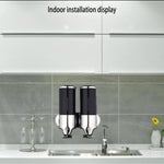 Bottiglia di sapone per shampoo liquido per lavaggio a parete con dispenser manuale per doccia doppia per hotel, capacità: 1000 ml, 1000ml/Stainless Steel