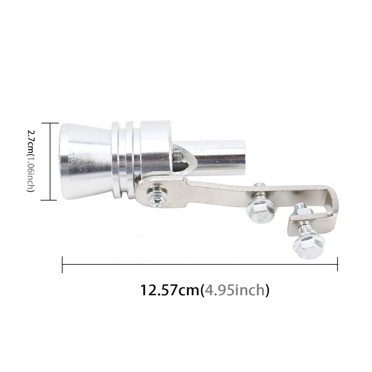 Universale in alluminio Turbo Sound marmitta di scarico tubo fischio simulatore di auto Whistler, dimensioni: L, Size: L