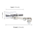 Universale in alluminio Turbo Sound silenziatore di scarico tubo fischio simulatore di auto Whistler, dimensioni: S, Size: S