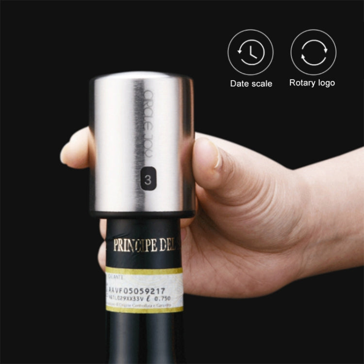 Tappo per vino originale Xiaomi Youpin Circle Joy in acciaio inossidabile con memoria sottovuoto, Wine Stopper