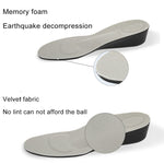2 paia di solette sportive traspiranti per aumentare l'altezza in PU da 2,5 cm, misura: L, Size: L (2.5cm)
